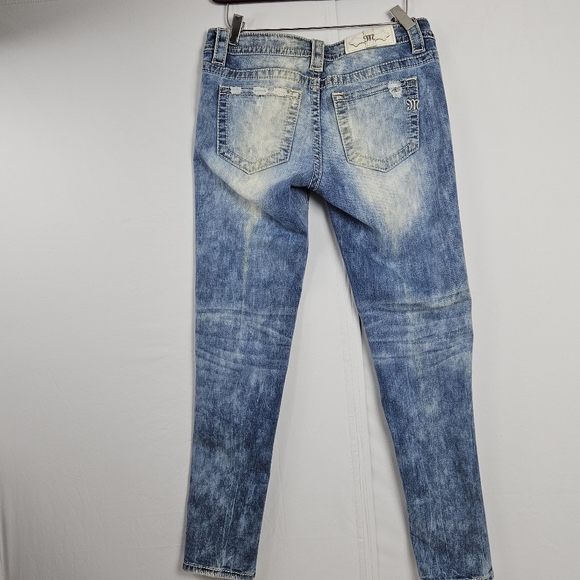 Rare hard to find Miss Me stone wash embroidered skinny jeans size 27 - Picture 14 of 15